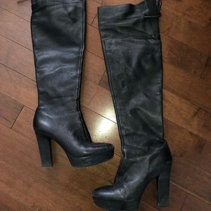 Thigh high Calvin Klein platform boots